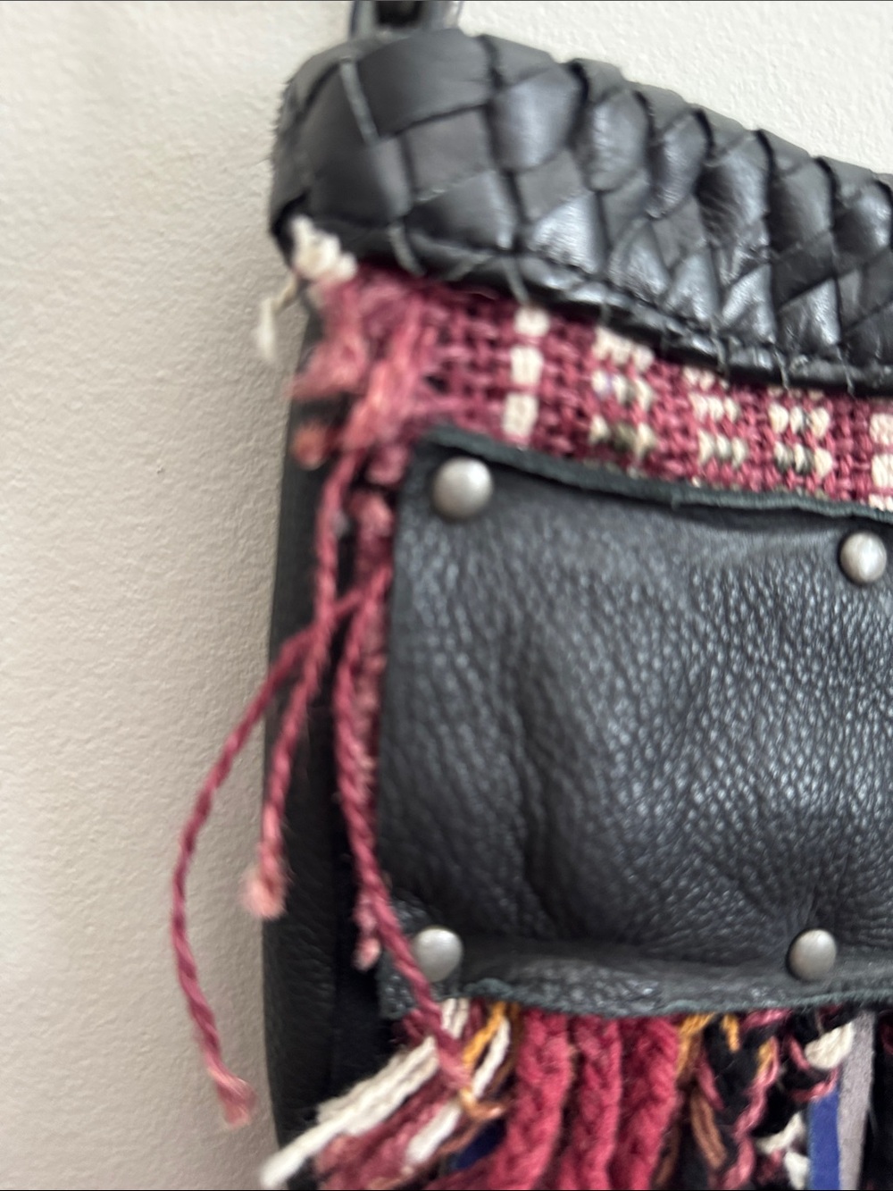 Free people small fringe crossbody bag purse festival concert boho leather - Picture 8 of 8